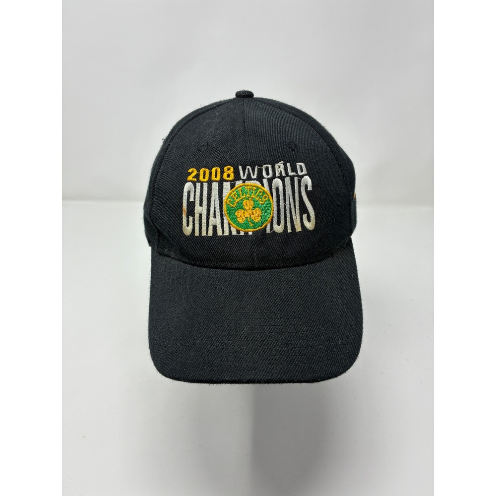 VTG Boston Celtics 2008‎ World Champions Hat Black Strapback Cap NBA Finals